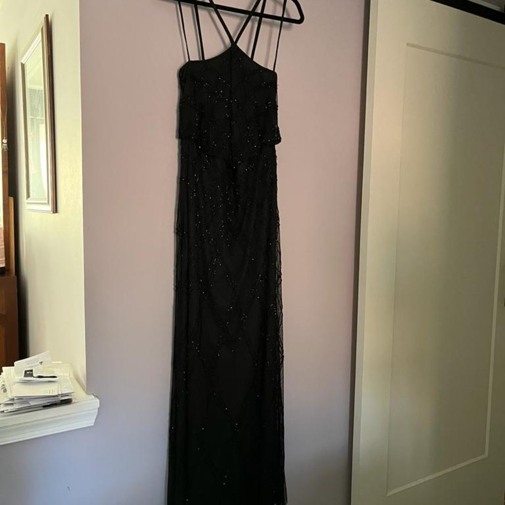 Maxi Beaded Formal Dress with Straps